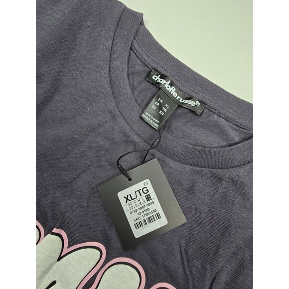 Charlotte Russe Normal is Boring oversized shirt In Grey Size XL - Picture 3 of 4